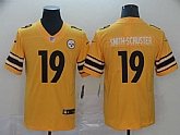Nike Steelers 19 JuJu Smith Schuster Gold Inverted Legend Limited Jersey,baseball caps,new era cap wholesale,wholesale hats